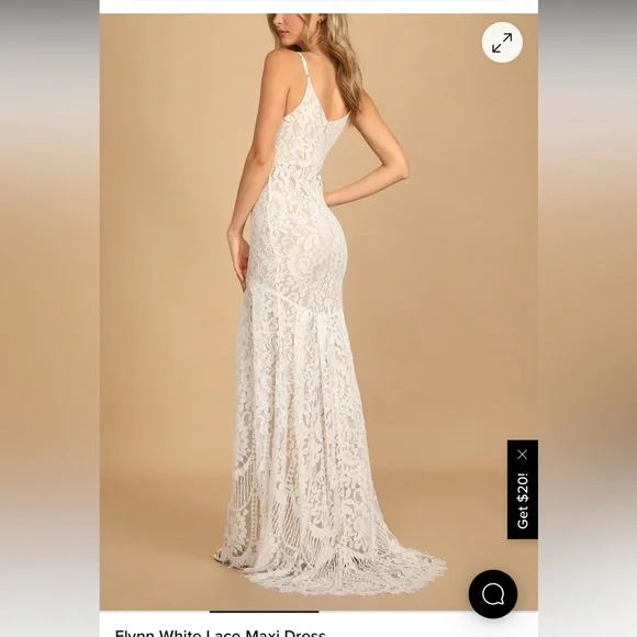 Lulus | Dresses | Flynn White Lace Maxi Dress By Lulu | Poshmark